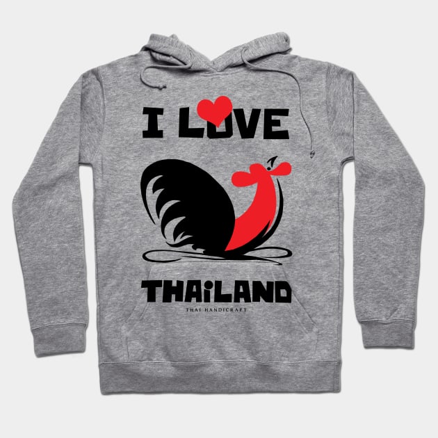 Rooster Thai Handicraft Hoodie by KewaleeTee